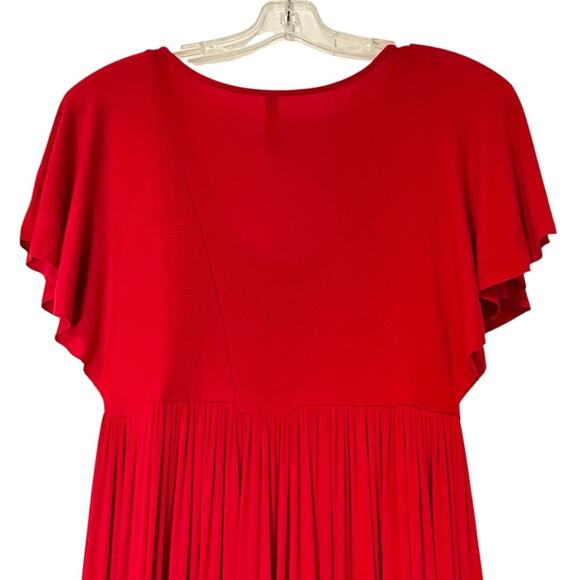 Rachel Pally Maxi Dress Womens Size S Red Stretch Ribbed Knit Designer Flowy - Picture 4 of 11